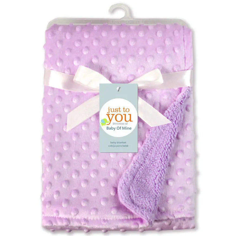Soft Fleece Baby Blanket – Warm Newborn Swaddle, 6 Colors