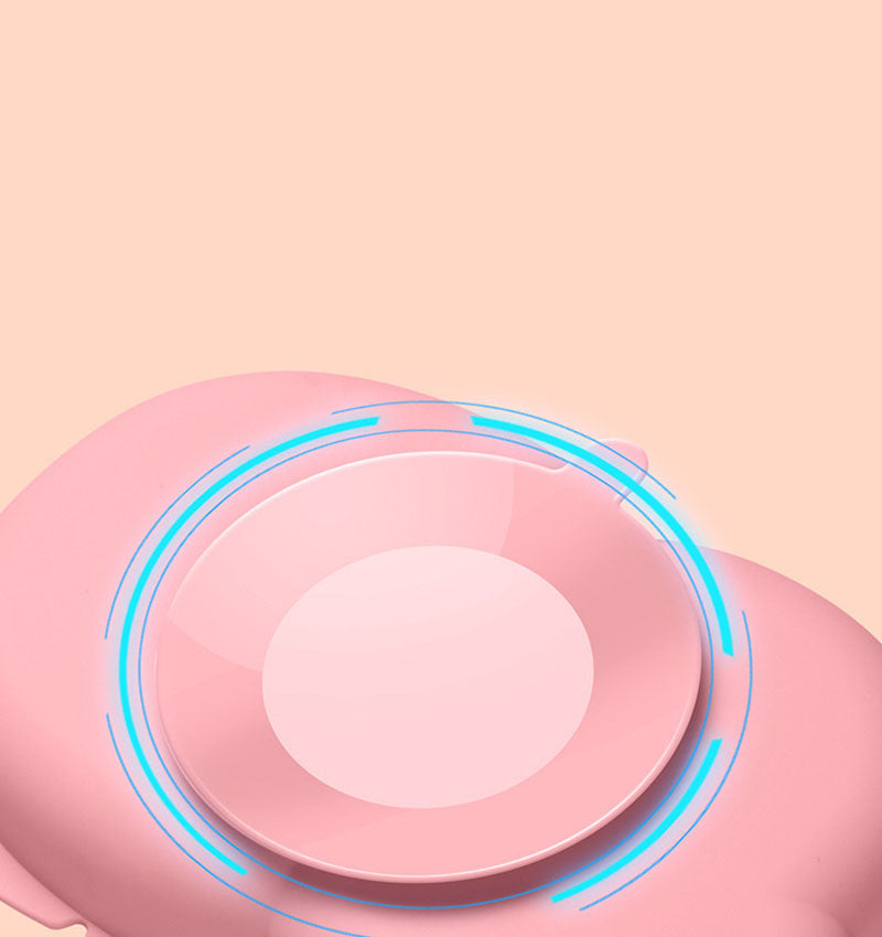 Silicone Suction Plate with Compartments – Baby Feeding Plate, With or Without Spoon