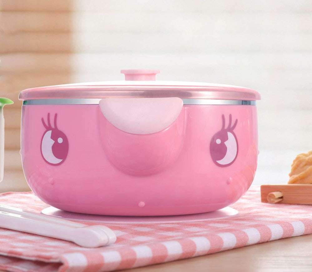 Stainless Steel Suction Bowl – 300 ml Non-Spill Baby Bowl