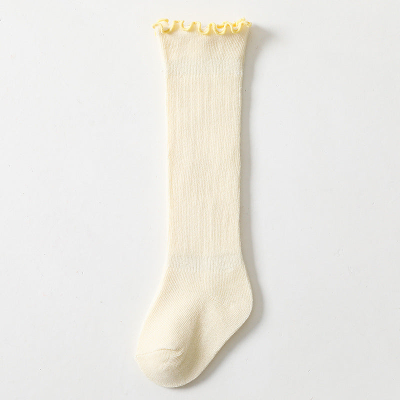 Soft Cotton Knee-High Baby Socks