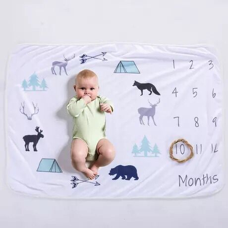 Baby monthly milestone fleece blanket – photo 2