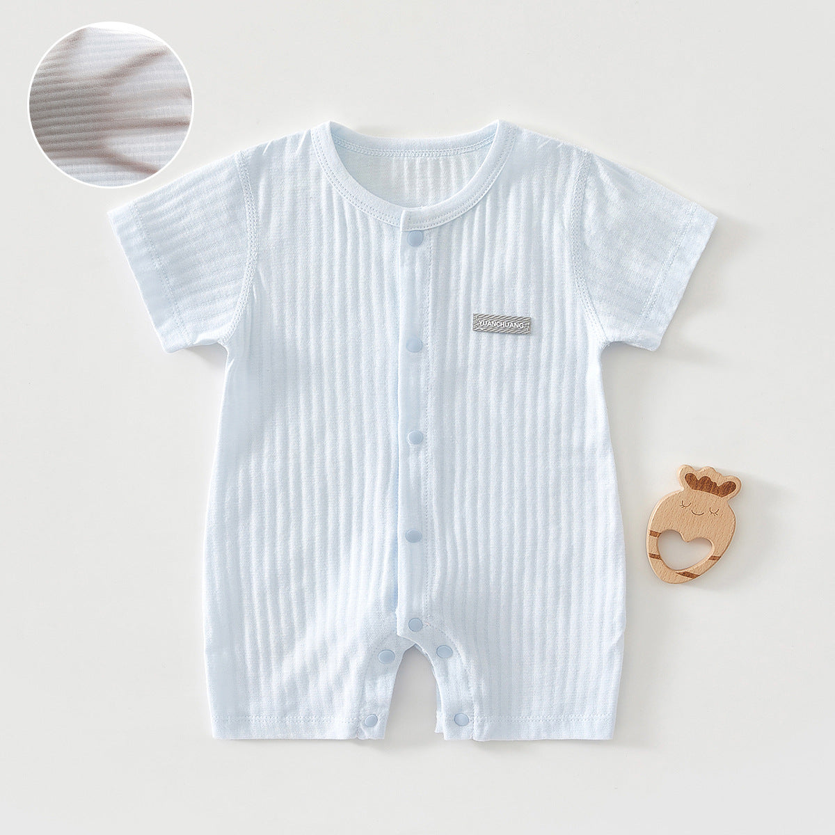 Textured Baby Romper – Jacquard & Embroidered Styles, 59–90 cm