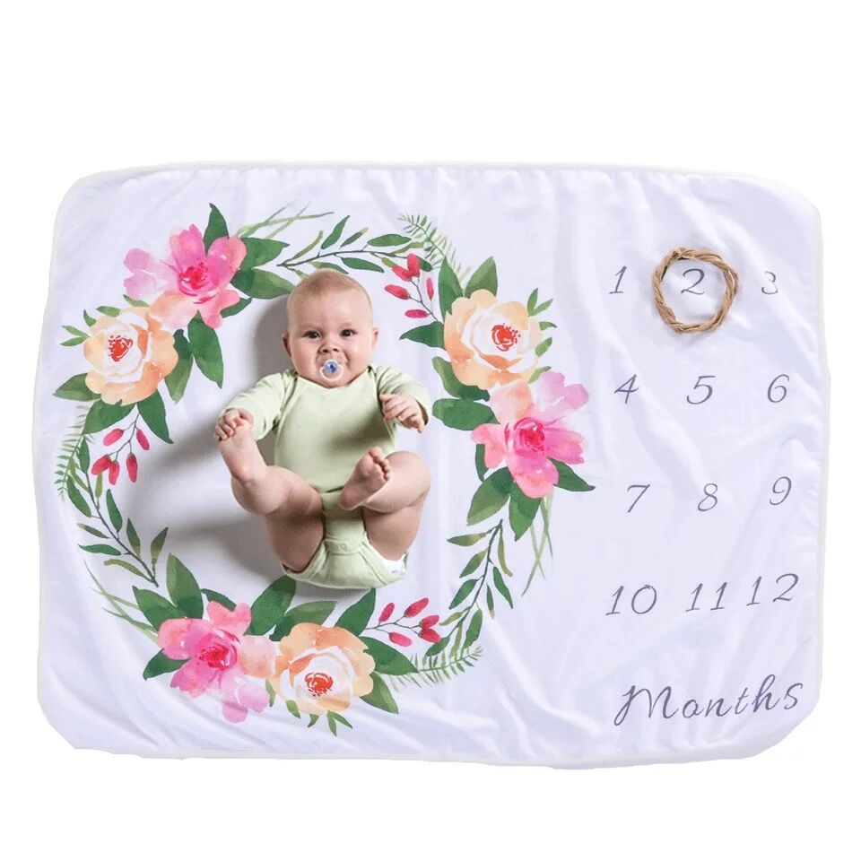 Baby monthly milestone fleece blanket – photo 6
