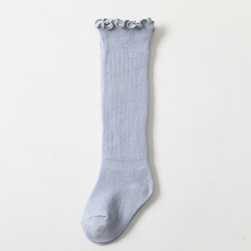 Soft Cotton Knee-High Baby Socks