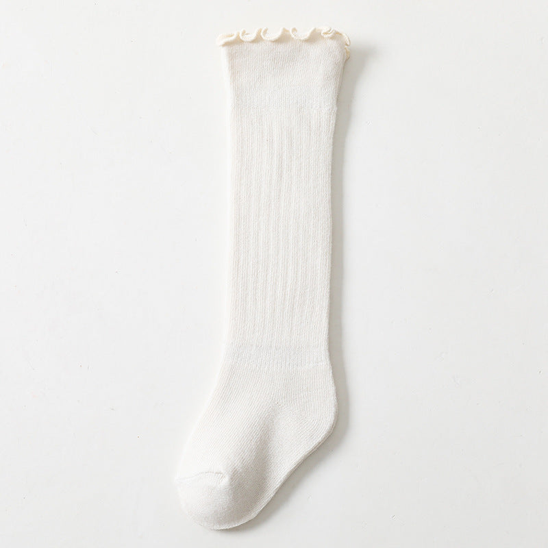 Soft Cotton Knee-High Baby Socks
