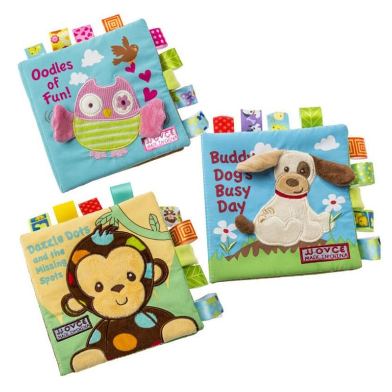 Soft cloth baby book with animal pages - BabyGroove