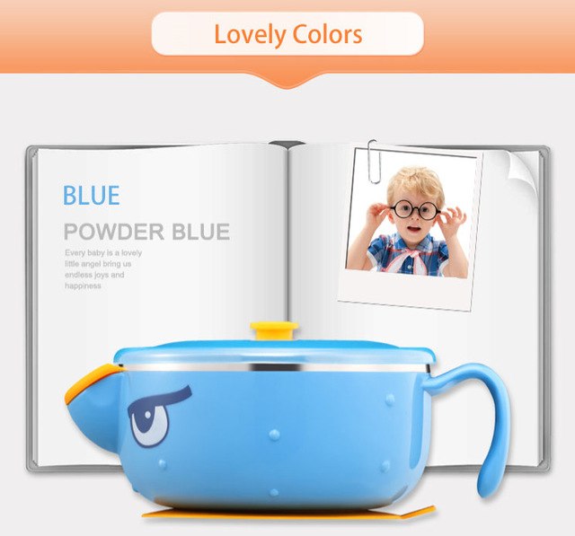 Stainless Steel Suction Bowl – 300 ml Non-Spill Baby Bowl