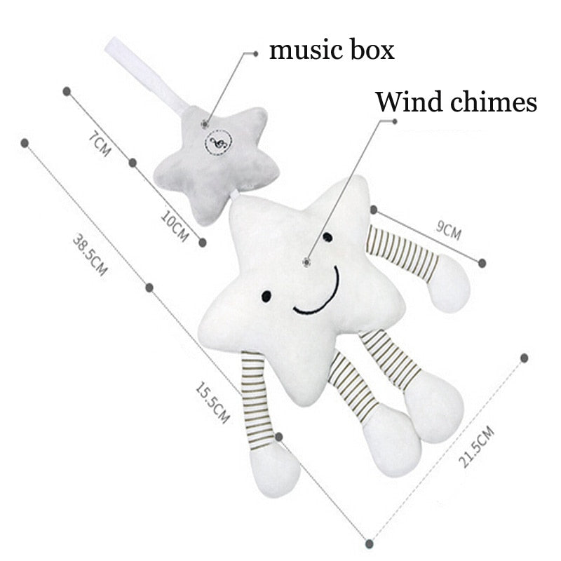 Musical Hanging Rattle Toy – Star Design for Stroller & Crib