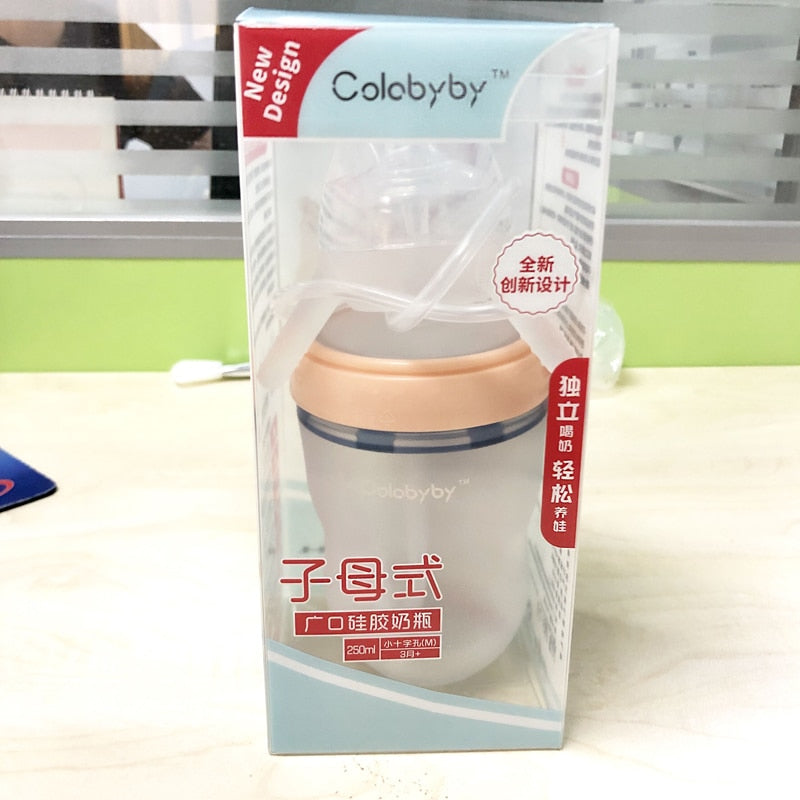Silicone Baby Sippy Bottle with Straw – 250 ml