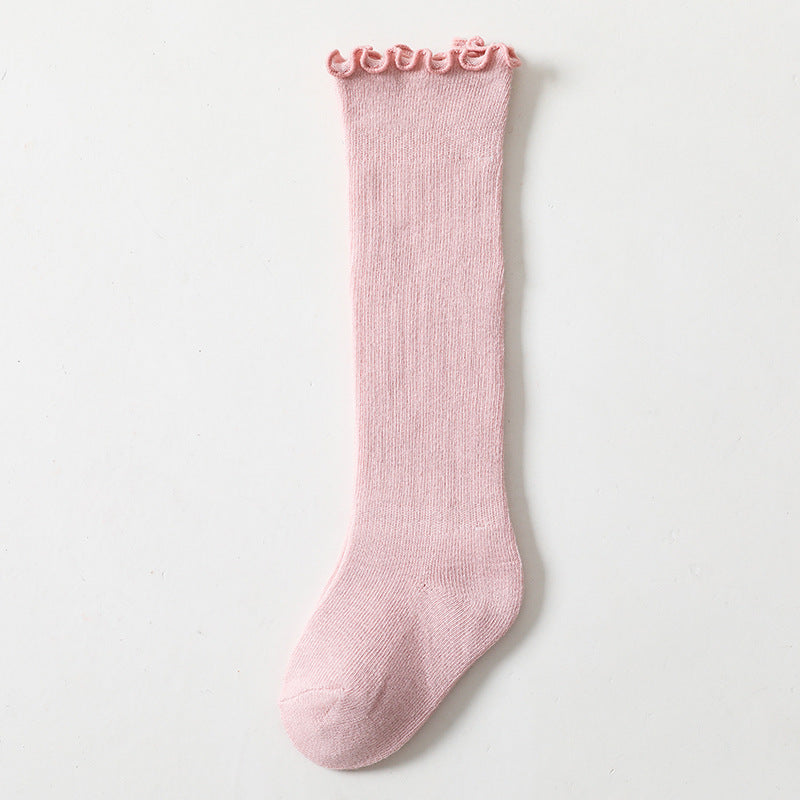 Soft Cotton Knee-High Baby Socks