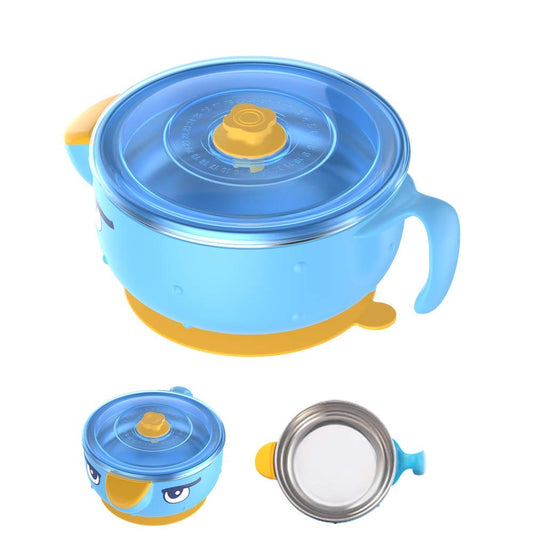 Stainless steel baby bowl with suction base - BabyGroove