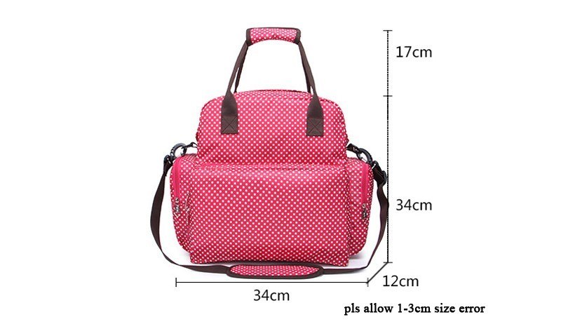 Large-Capacity Diaper Bag – Black, Blue or Red