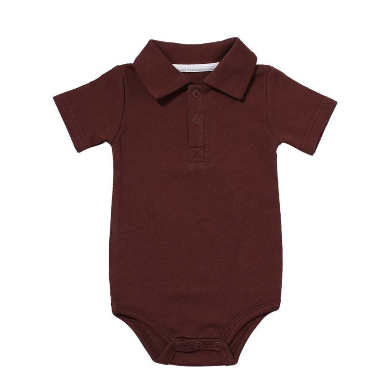Cotton lapel baby onesie - BabyGroove