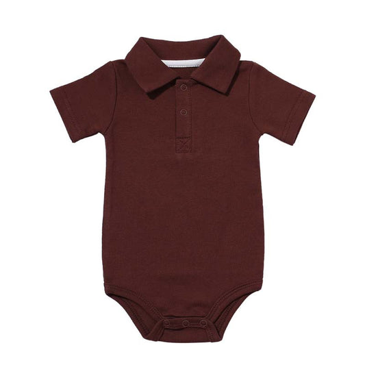 Cotton lapel baby onesie - BabyGroove