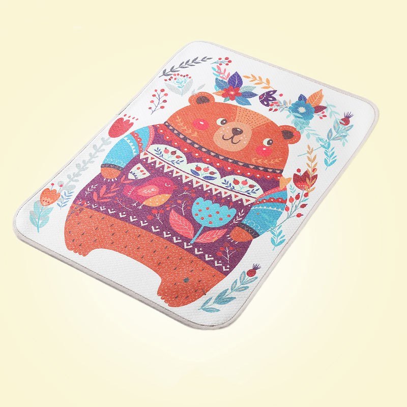 3-Layer Waterproof Changing Pad – Cartoon Print, 30 × 45 cm