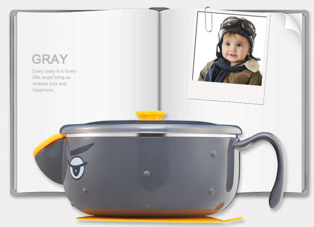 Stainless Steel Suction Bowl – 300 ml Non-Spill Baby Bowl