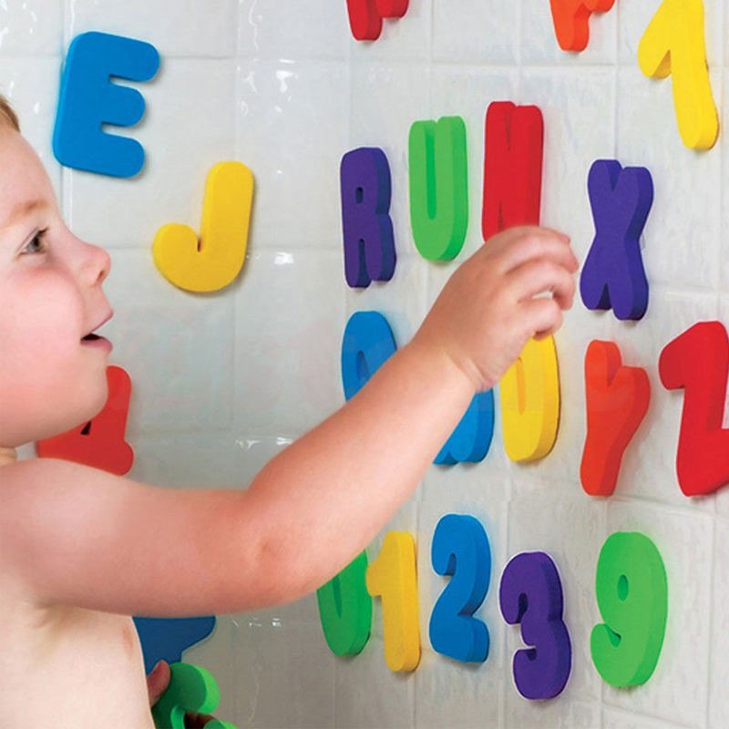 Foam Bath Letters & Numbers – 36-Piece Floating Bath Toy Set