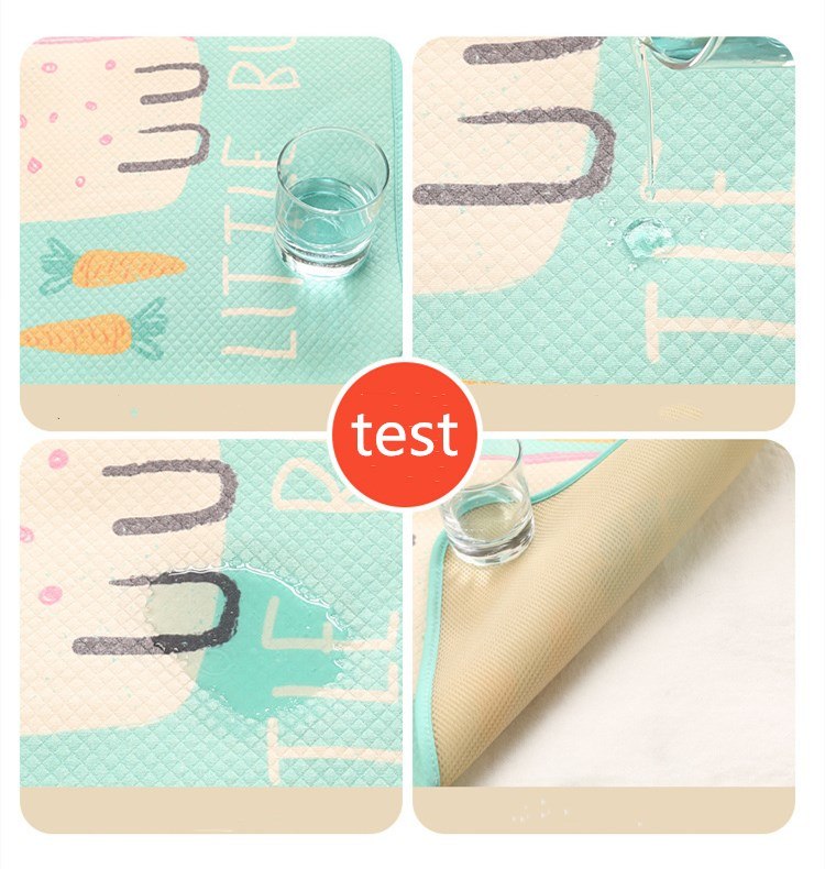 3-Layer Waterproof Changing Pad – Cartoon Print, 30 × 45 cm
