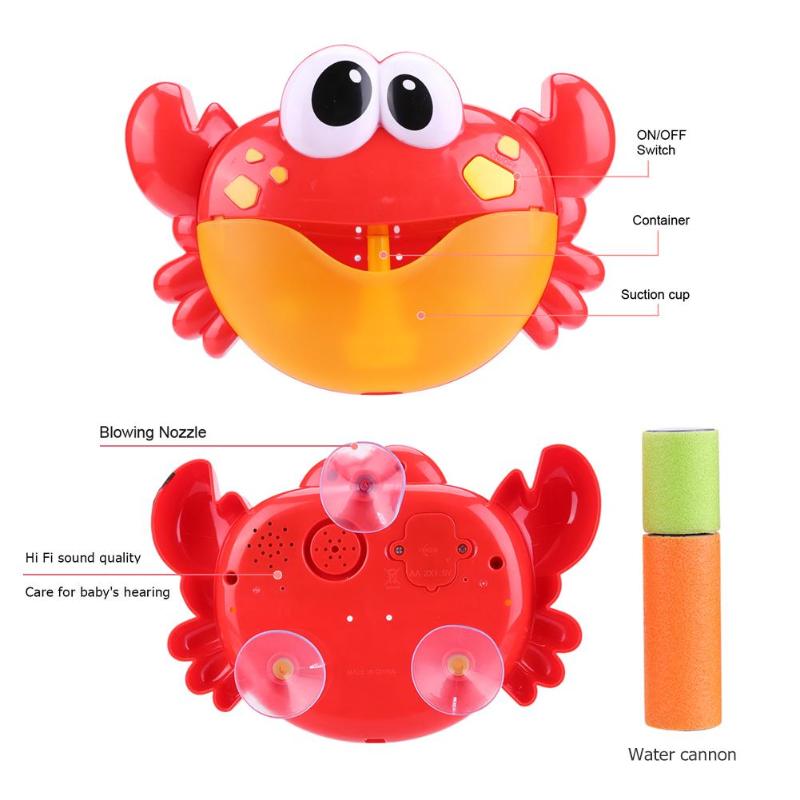 Automatic Bubble Machine Crab Bath Toy – Big Crab Bubble Maker