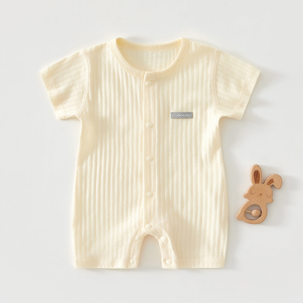 Textured Baby Romper – Jacquard & Embroidered Styles, 59–90 cm