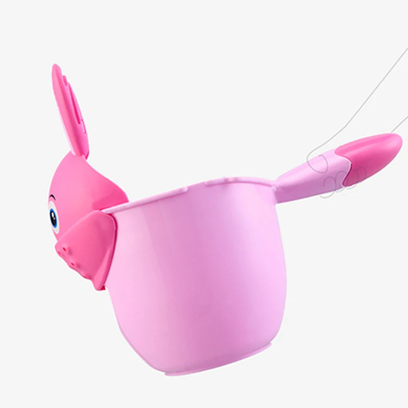 Baby Shampoo Rinse Cup – Cartoon Bath Cup, Green or Pink