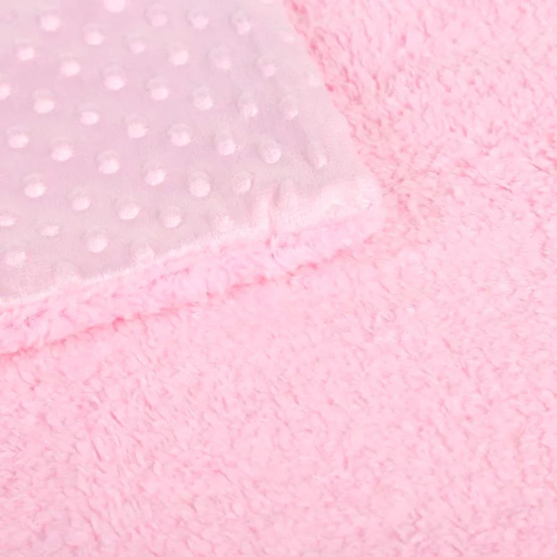 Soft Fleece Baby Blanket – Warm Newborn Swaddle, 6 Colors