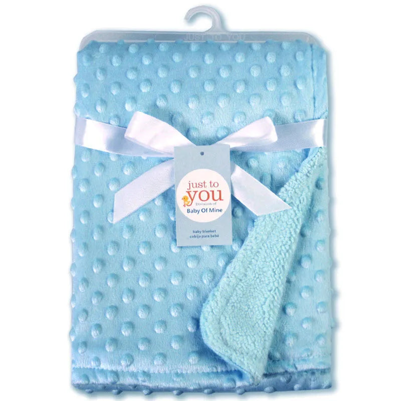 Soft Fleece Baby Blanket – Warm Newborn Swaddle, 6 Colors