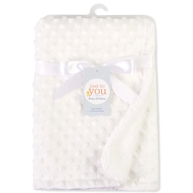 Soft Fleece Baby Blanket – Warm Newborn Swaddle, 6 Colors