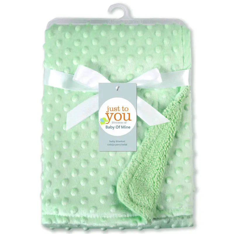 Soft Fleece Baby Blanket – Warm Newborn Swaddle, 6 Colors
