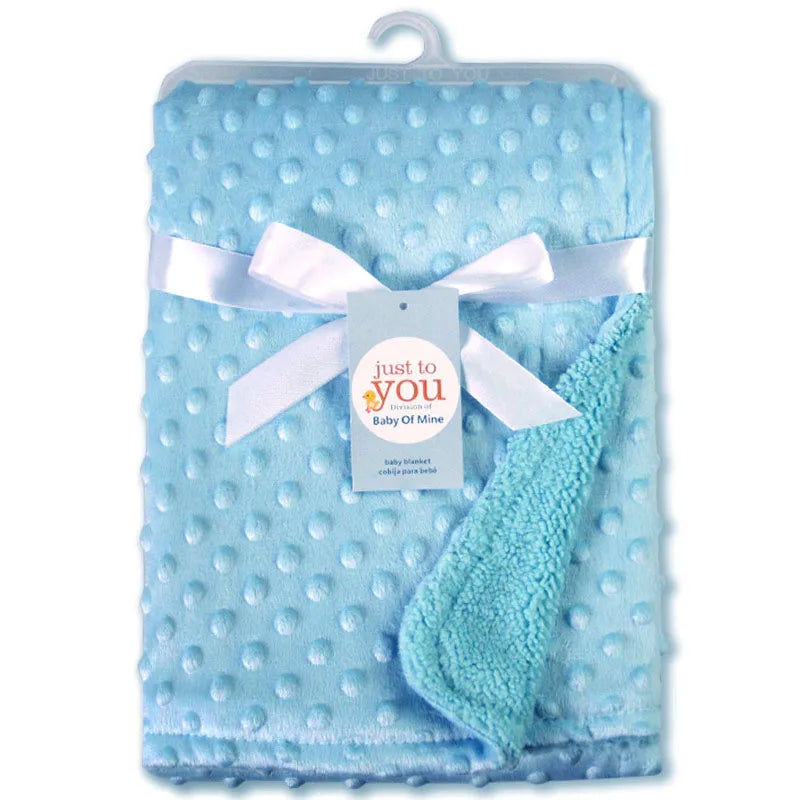 Soft Fleece Baby Blanket – Warm Newborn Swaddle, 6 Colors