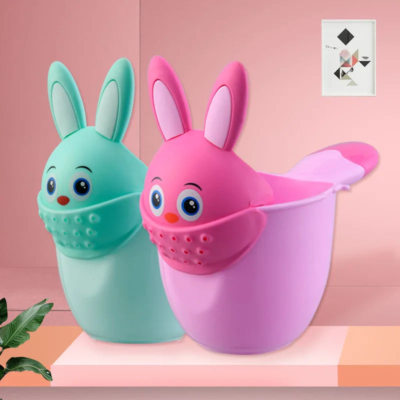 Baby Shampoo Rinse Cup – Cartoon Bath Cup, Green or Pink